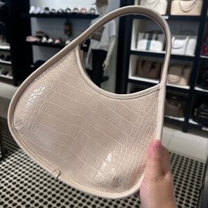 NWT! Coach Ergo Bag In Croc-Embossed Coachtopia Leather In Cloud CT272